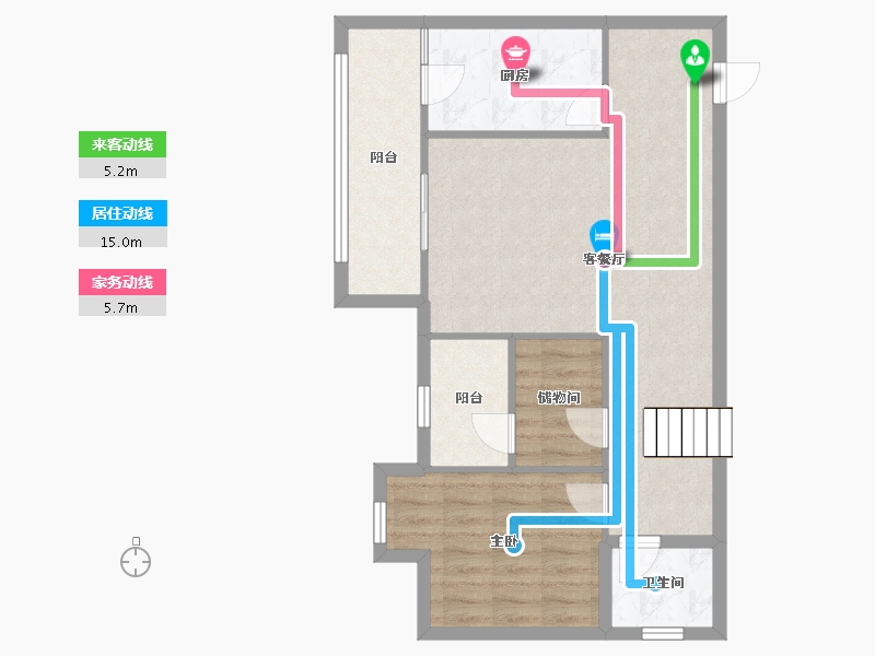 重庆-重庆市-珠江城D区-80.00-户型库-动静线