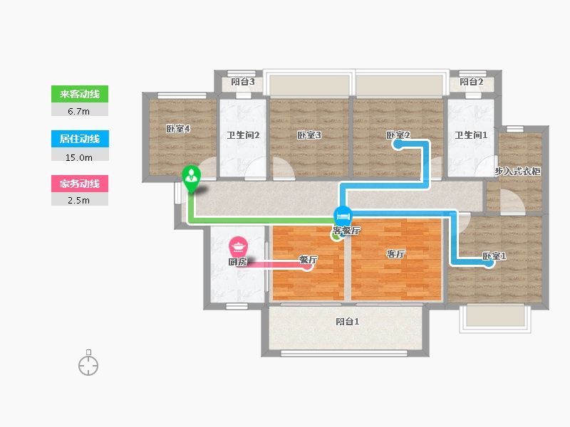 广东省-佛山市-新城招商誉府-101.88-户型库-动静线