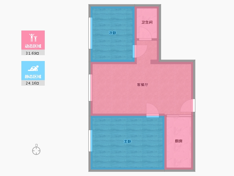 甘肃省-庆阳市-锦效宏苑-56.00-户型库-动静分区