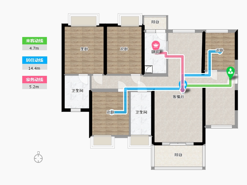 广东省-湛江市-西粤京基城-3期-135.00-户型库-动静线