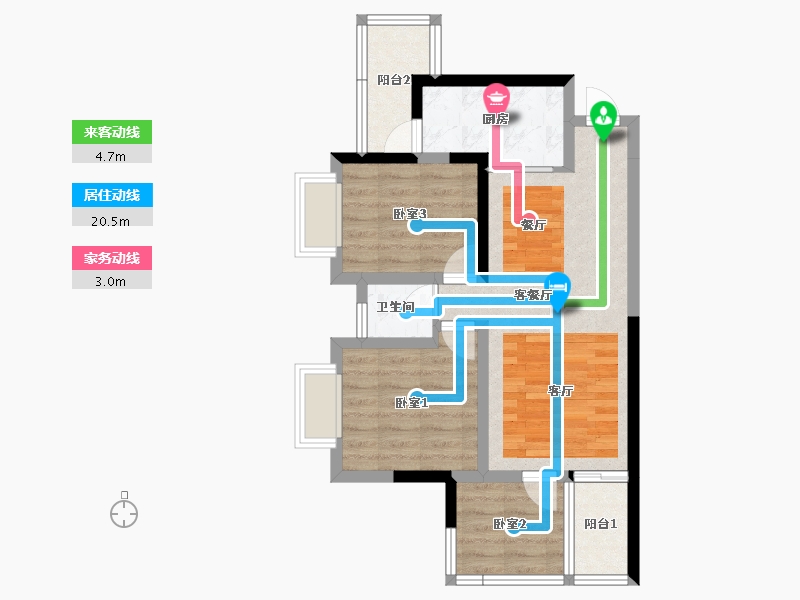 广西壮族自治区-贵港市-嘉天下-63.33-户型库-动静线