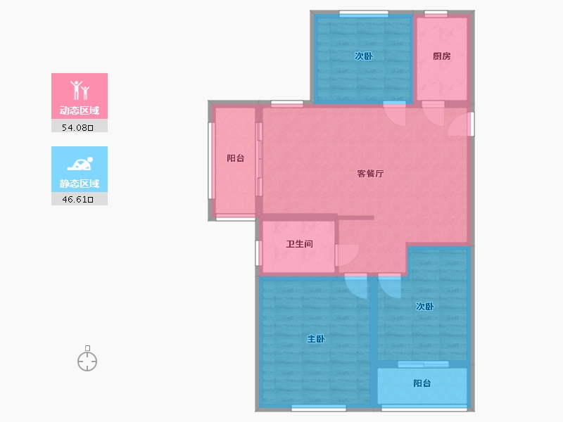 安徽省-蚌埠市-煜华里-90.00-户型库-动静分区