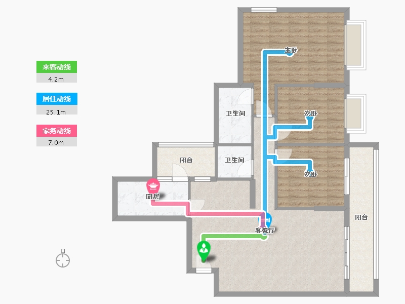 广西壮族自治区-来宾市-裕达·中央城金典壹号小区-108.00-户型库-动静线