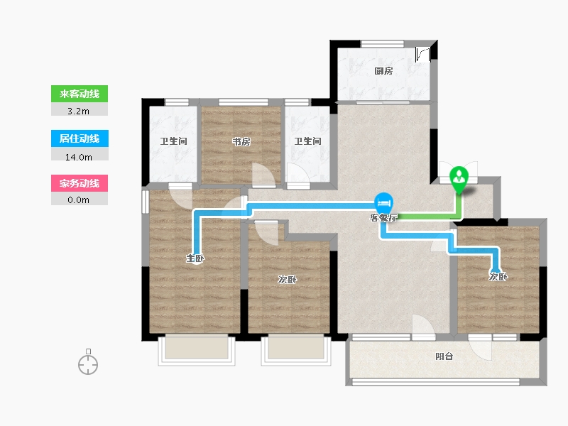 山东省-济南市-铂悦澜庭-104.27-户型库-动静线