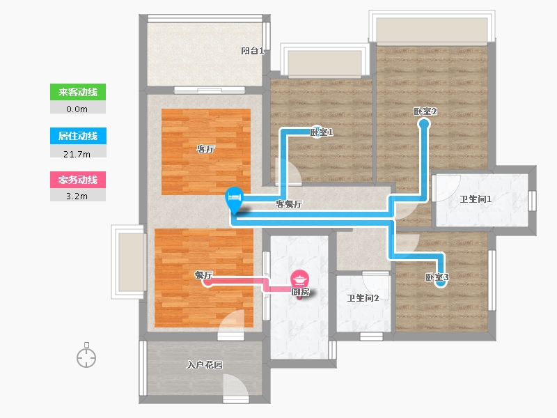 广东省-佛山市-保利和悦滨江-93.15-户型库-动静线