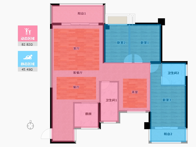 海南省-海口市-盛和花城-116.98-户型库-动静分区