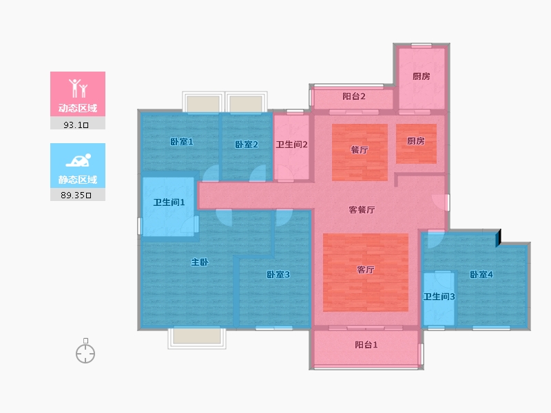 江西省-赣州市-大余碧桂园-165.68-户型库-动静分区