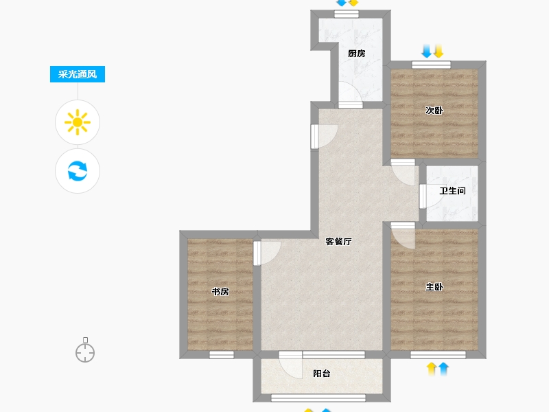 辽宁省-沈阳市-麓林春语-82.00-户型库-采光通风