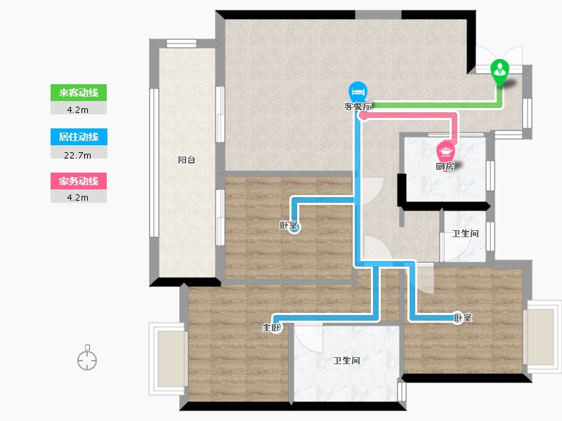 福建省-福州市-中庚香澜-89.89-户型库-动静线