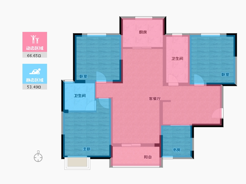 河南省-郑州市-汇港铭都-107.00-户型库-动静分区