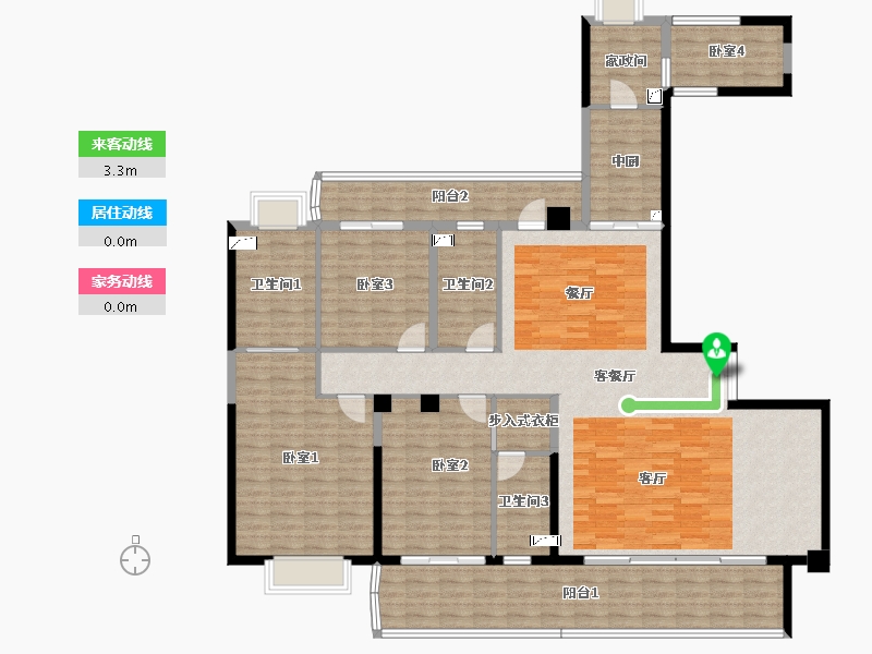 海南省-海口市-罗牛山·璞域-182.00-户型库-动静线