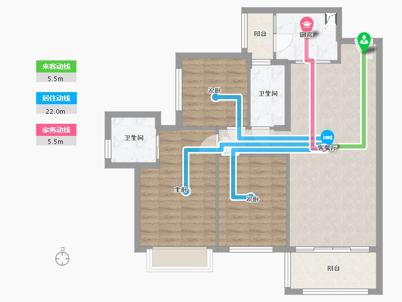 四川省-泸州市-鸿通·翡翠滨江-78.21-户型库-动静线