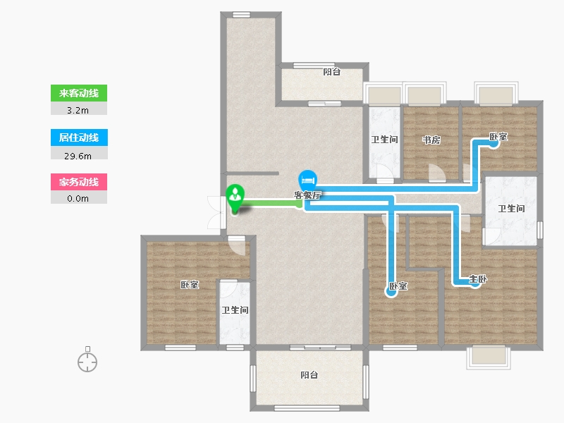 湖南省-怀化市-鹤州府-180.00-户型库-动静线