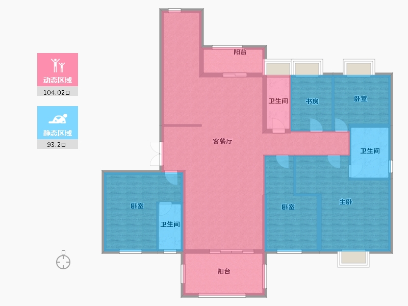 湖南省-怀化市-鹤州府-180.00-户型库-动静分区