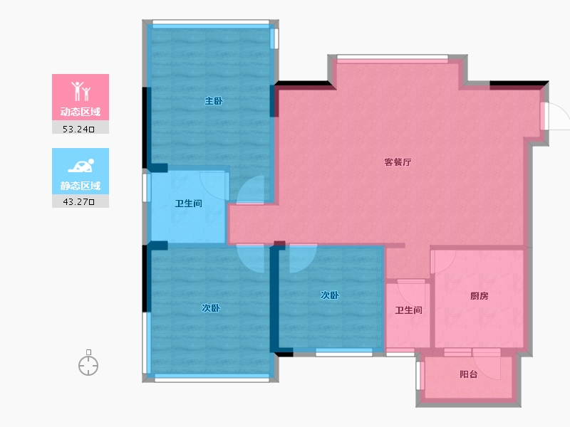 四川省-内江市-甜城国际c区-92.00-户型库-动静分区