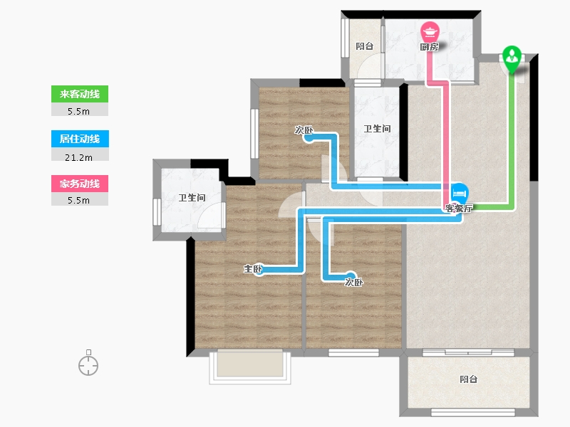 四川省-泸州市-鸿通翡翠滨江-78.21-户型库-动静线