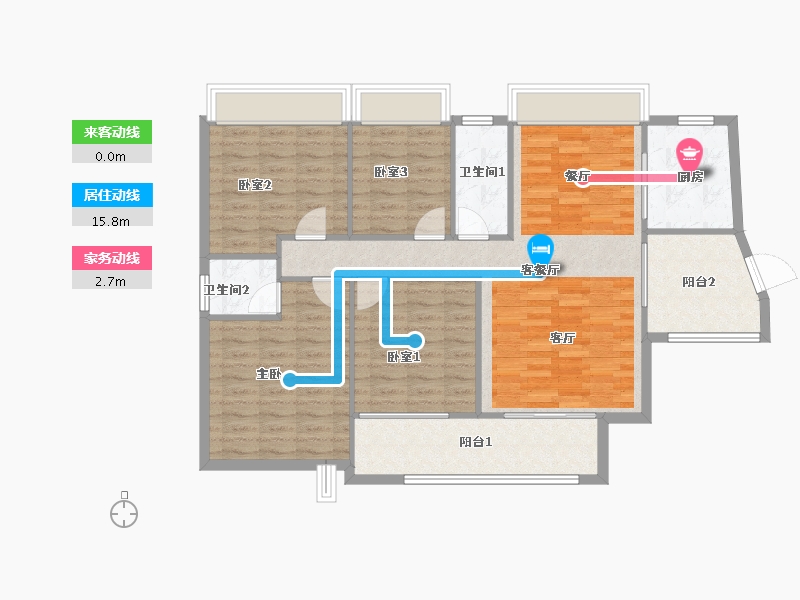 广东省-佛山市-奥园上林一品-109.96-户型库-动静线