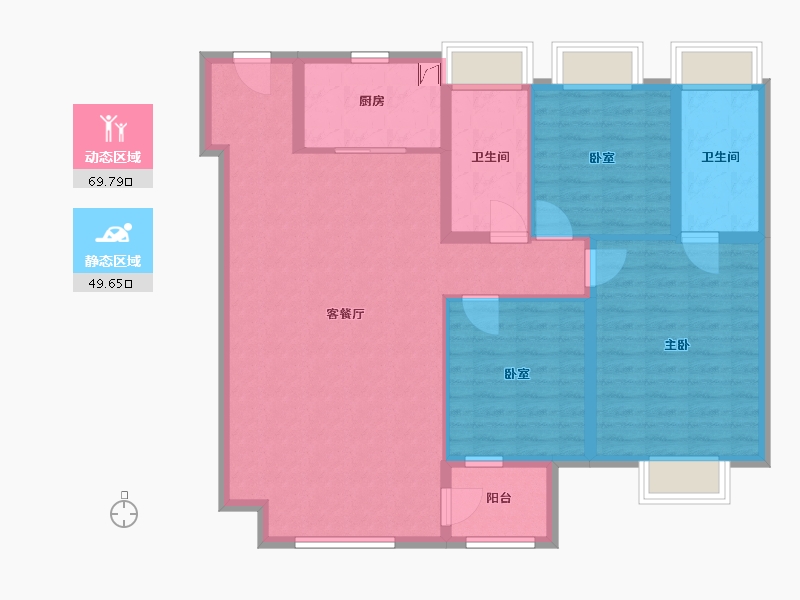 江苏省-无锡市-金科氿璋-108.00-户型库-动静分区