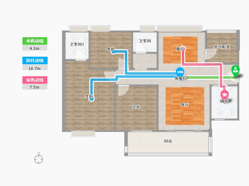 广东省-佛山市-保利中交大都汇-113.92-户型库-动静线