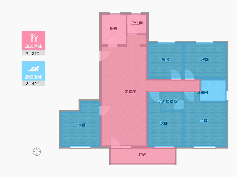 山东省-济宁市-金色兰庭香缇公园里-143.00-户型库-动静分区