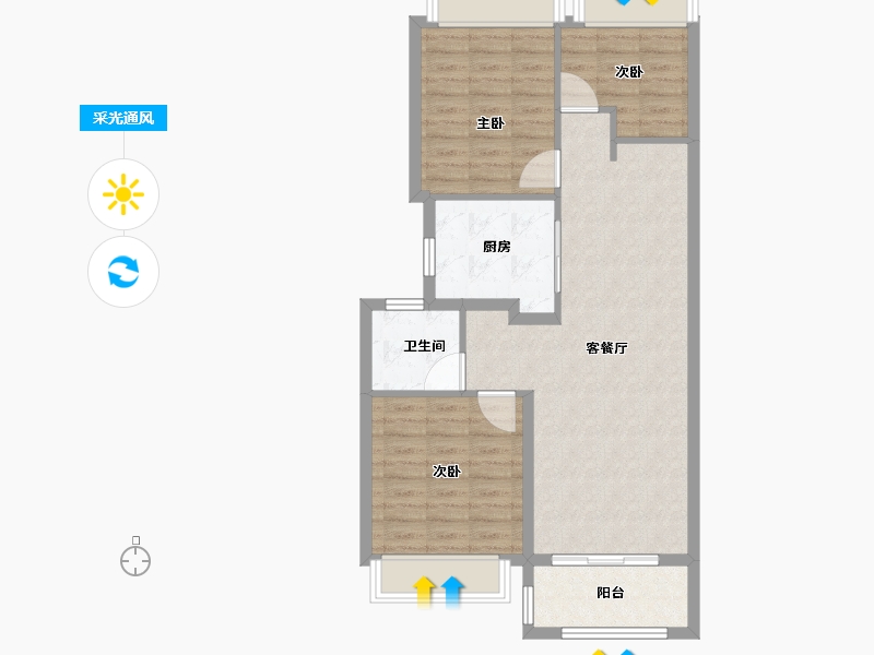 上海-上海市-金玥湾-79.00-户型库-采光通风