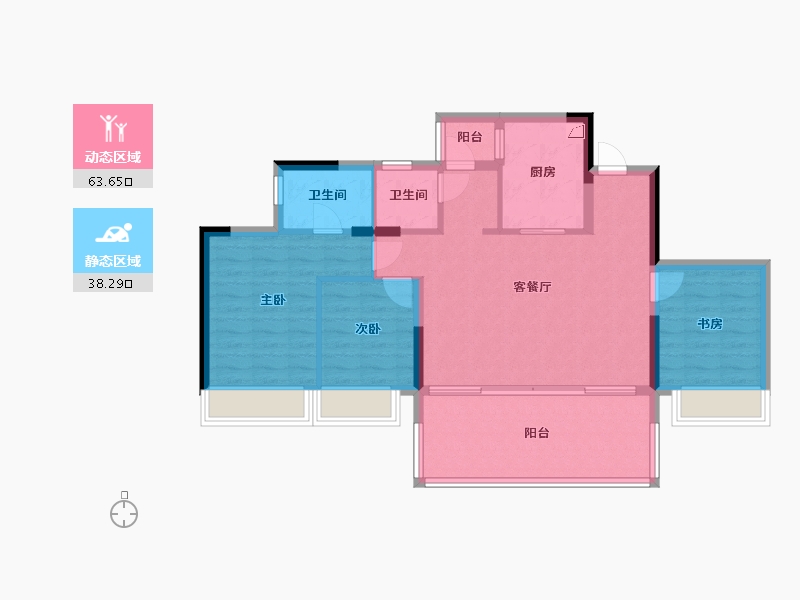 贵州省-贵阳市-花园-110.00-户型库-动静分区