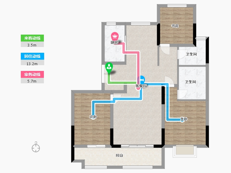 山东省-济南市-济高观山悦-107.18-户型库-动静线