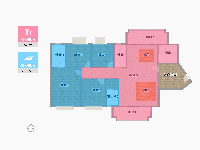 广东省-佛山市-富星半岛-136.75-户型库-动静分区