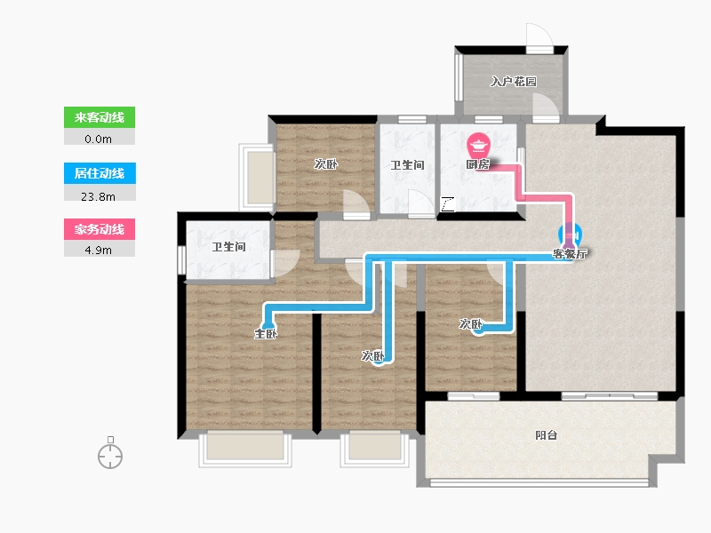 海南省-海口市-碧桂园天御湾-138.00-户型库-动静线