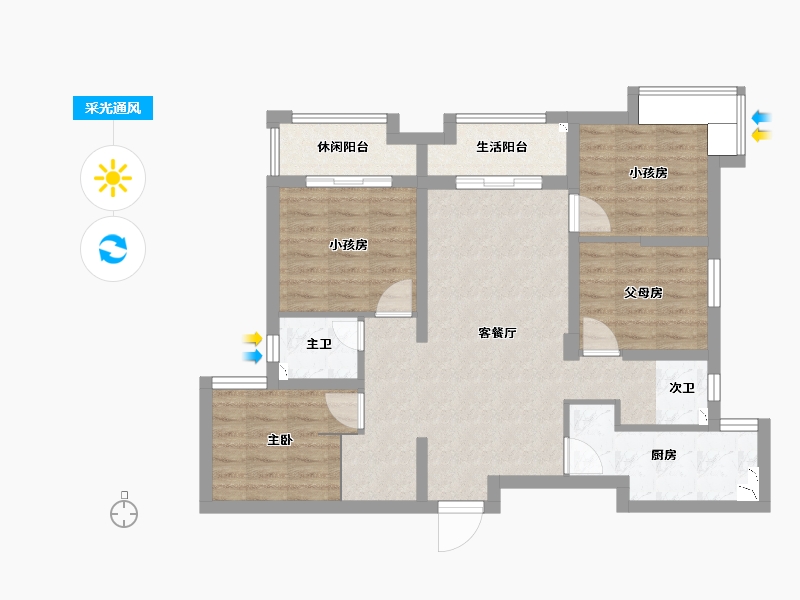 湖南省-长沙市-新世界柏樾-91.11-户型库-采光通风