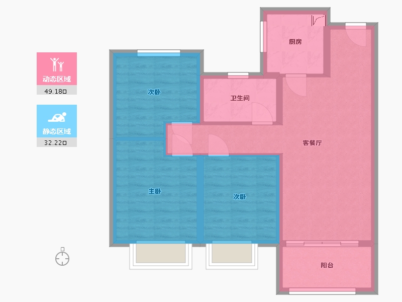 山西省-晋中市-金科-90.00-户型库-动静分区