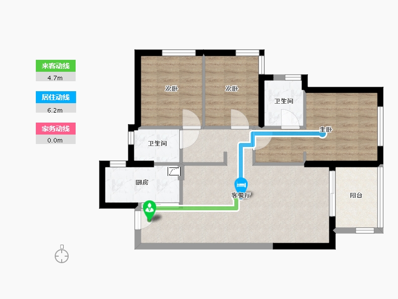 湖南省-长沙市-万科魅力之城-79.00-户型库-动静线