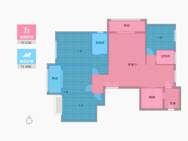 浙江省-温州市-东璟华庭-150.00-户型库-动静分区