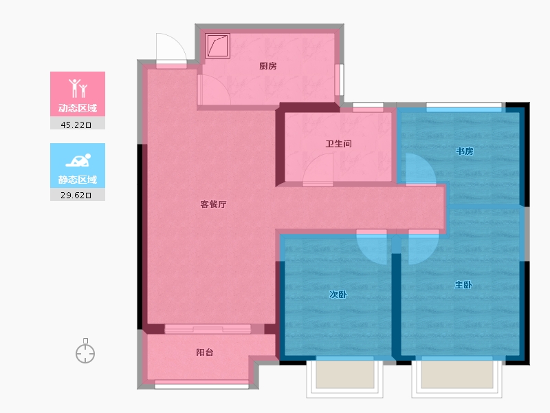 湖南省-衡阳市-高新未来城·文创谷-72.00-户型库-动静分区