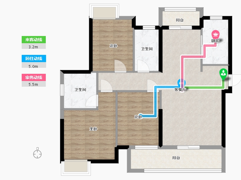 福建省-莆田市-仙游富力院士廷-96.00-户型库-动静线