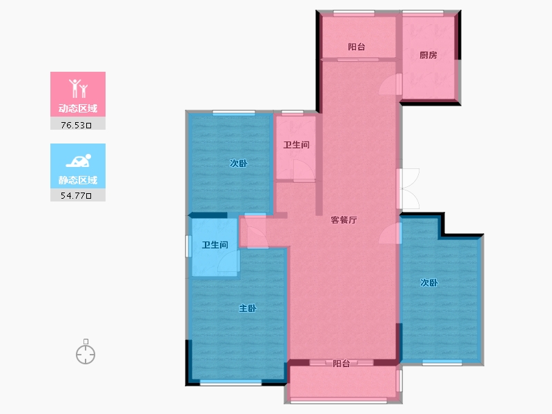 山东省-德州市-通泰景华苑-118.00-户型库-动静分区