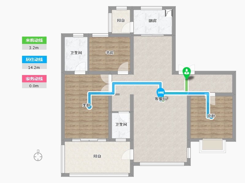 陕西省-宝鸡市-合力紫院-110.00-户型库-动静线