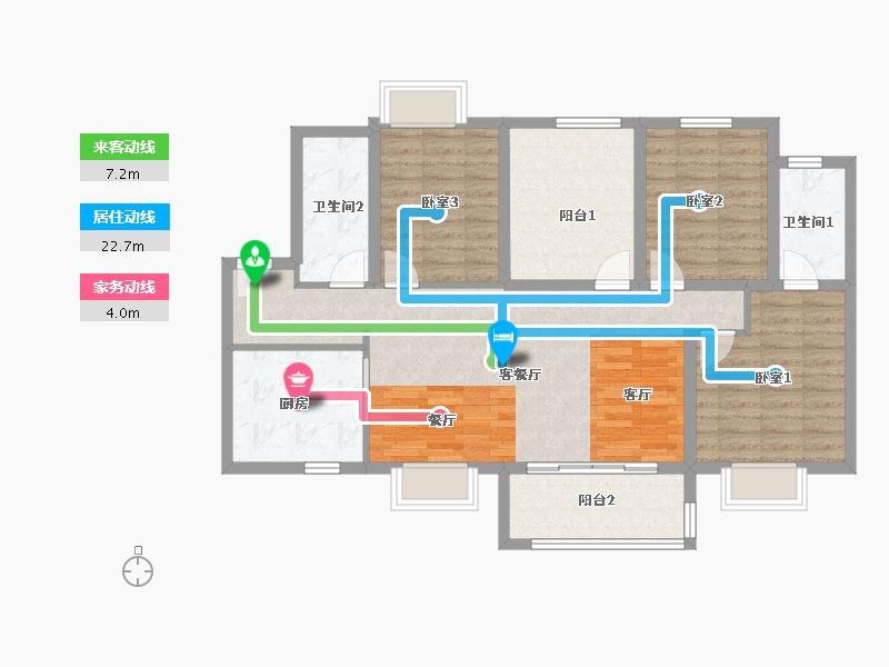 广东省-佛山市-万科中骏金域西江-101.14-户型库-动静线