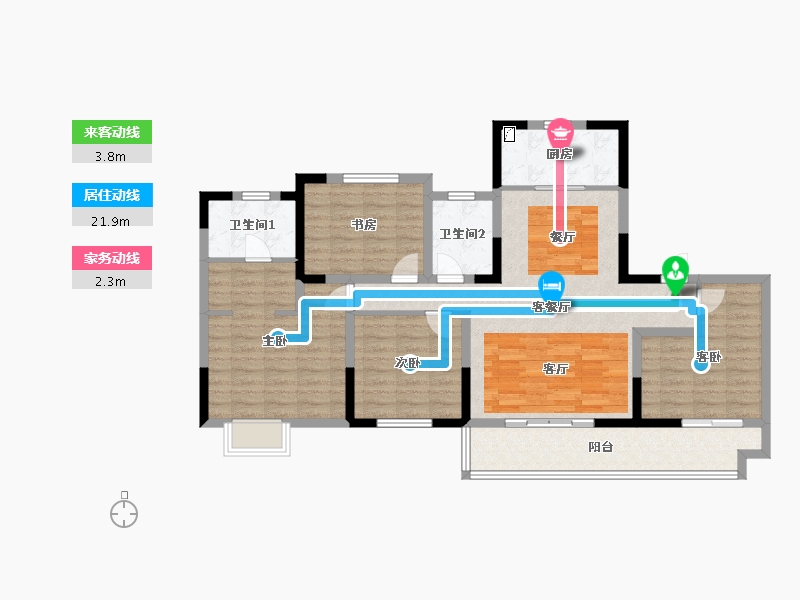 安徽省-阜阳市-颍上富力城-108.81-户型库-动静线