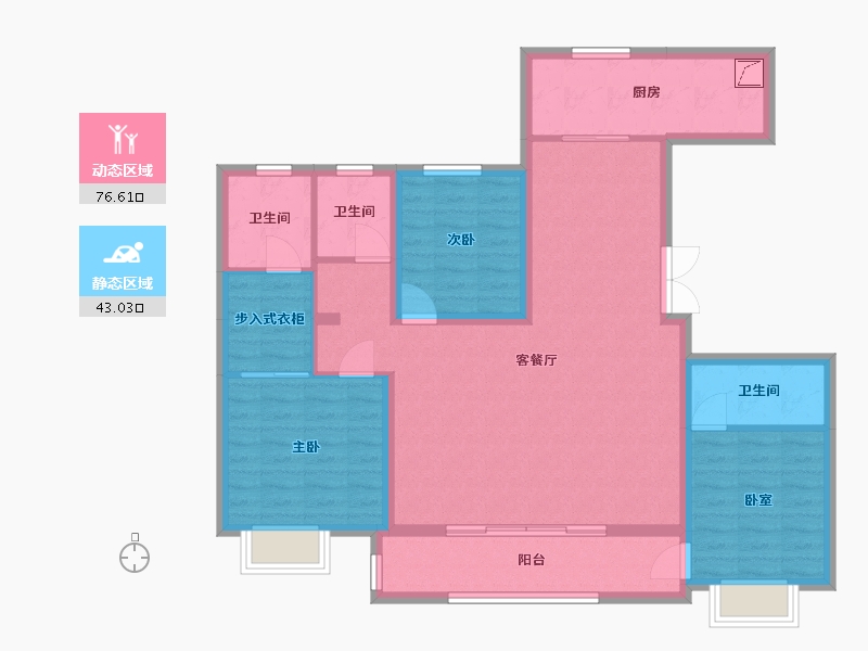 河北省-张家口市-西山国际城-109.00-户型库-动静分区