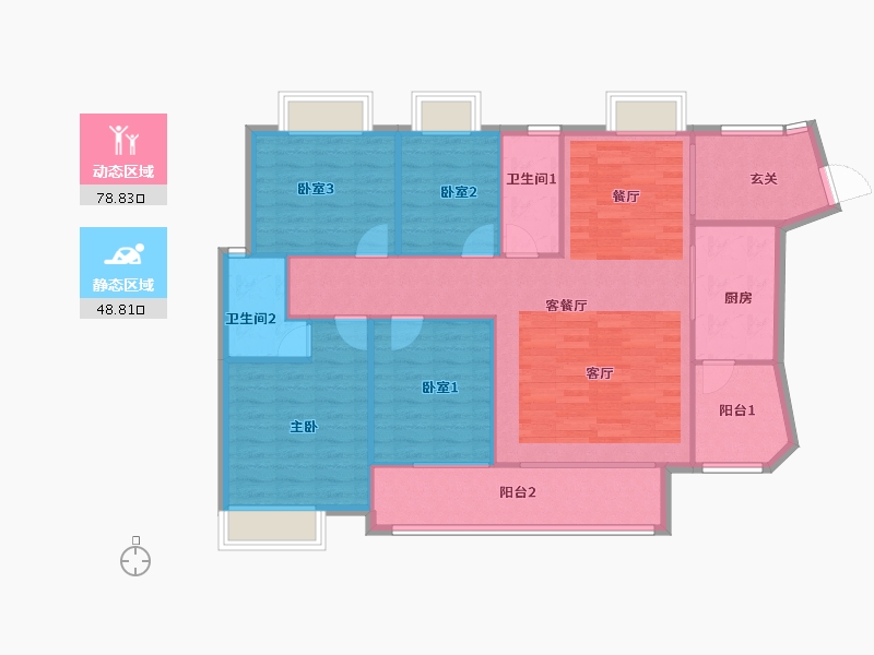 广东省-佛山市-奥园上林一品-117.29-户型库-动静分区