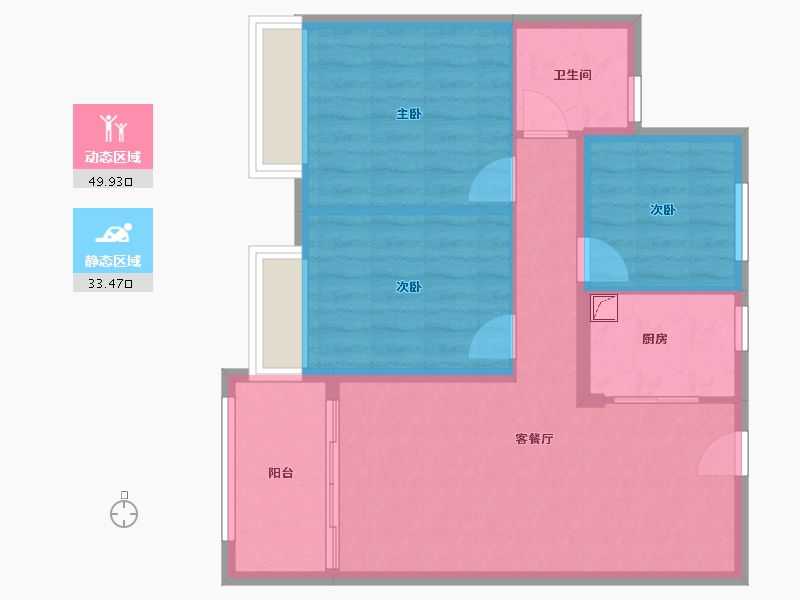 安徽省-芜湖市-美好首玺-75.00-户型库-动静分区