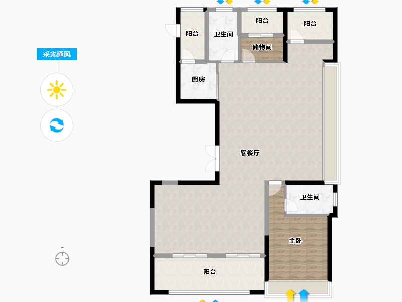 浙江省-温州市-天元府-129.00-户型库-采光通风