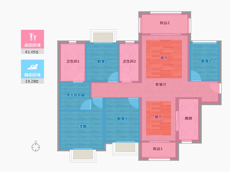 广东省-佛山市-新城招商誉府-89.19-户型库-动静分区