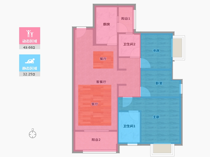 广东省-佛山市-新城招商誉府-73.93-户型库-动静分区