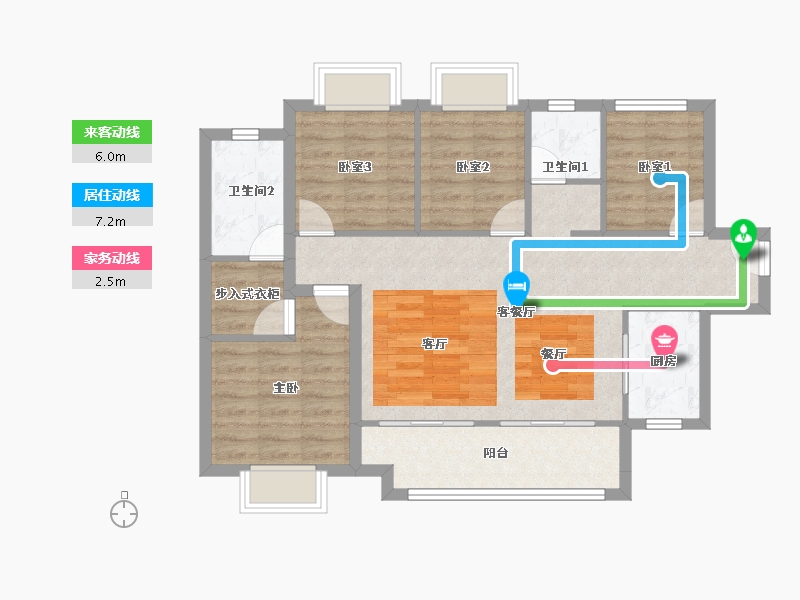 广东省-佛山市-新城招商誉府-86.20-户型库-动静线