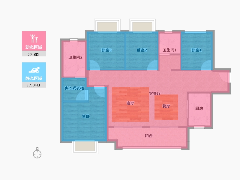 广东省-佛山市-新城招商誉府-86.20-户型库-动静分区