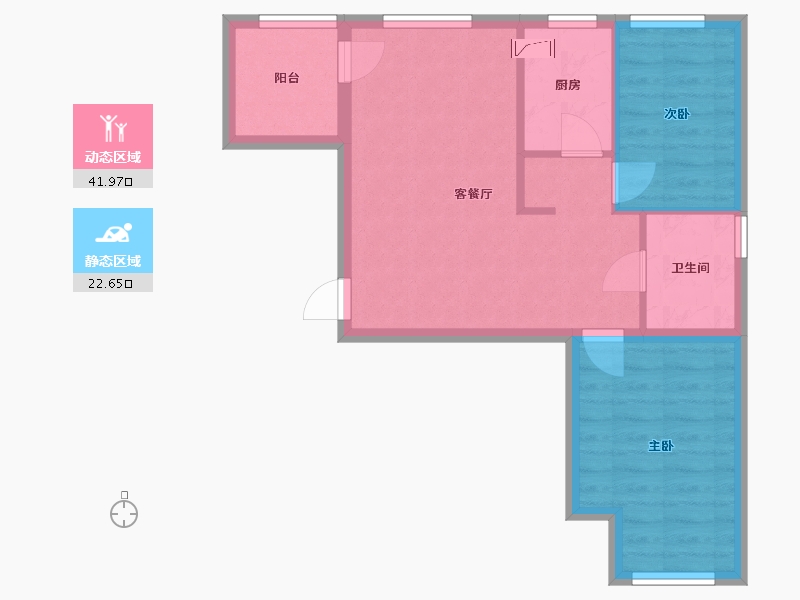 北京-北京市-大兴金茂悦-62.00-户型库-动静分区