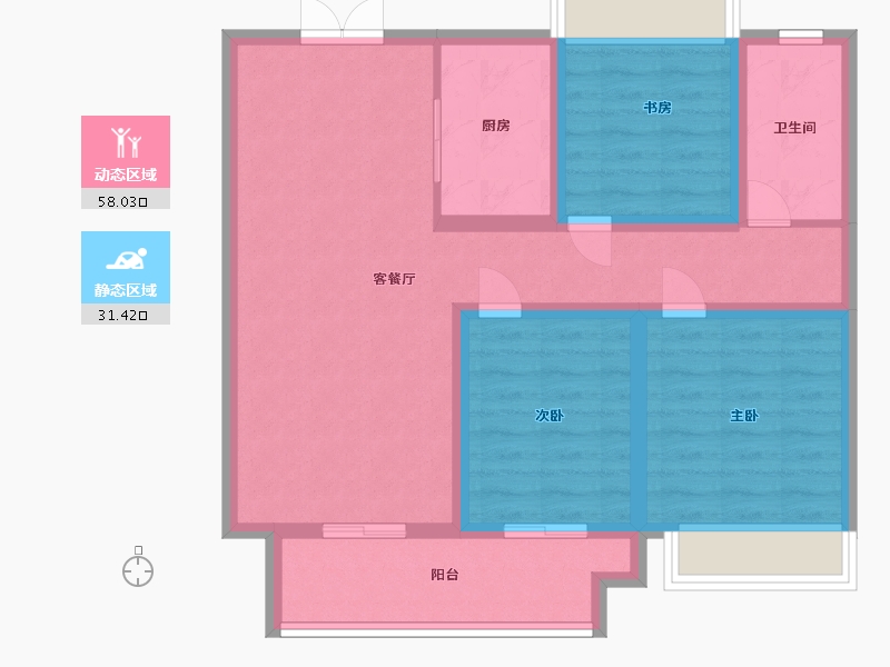 河南省-驻马店市-银城悦府-79.00-户型库-动静分区