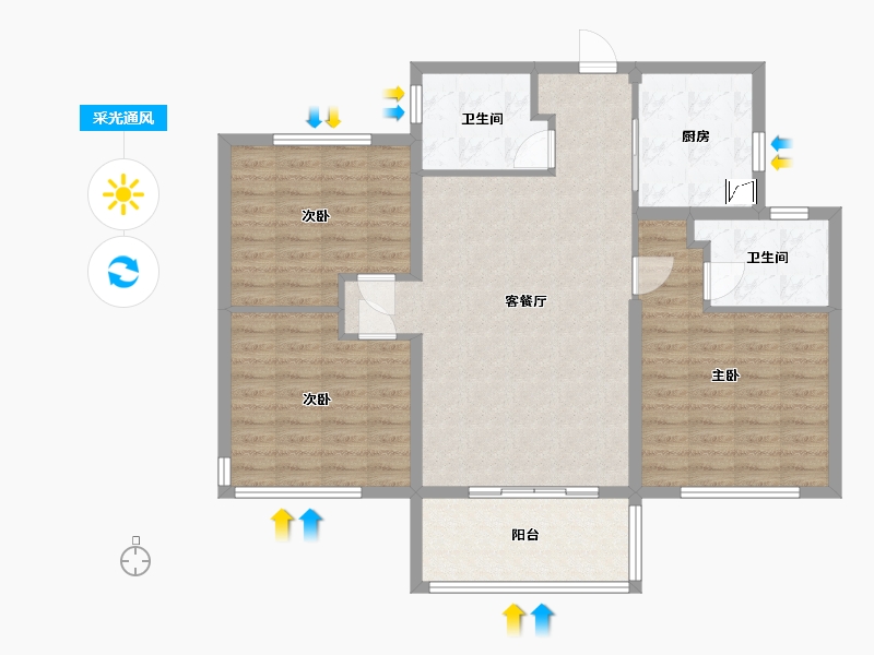 福建省-福州市-正荣悦璟台-100.00-户型库-采光通风